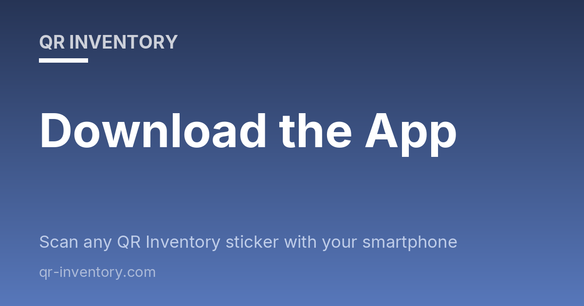 QR-Inventory iOS App — Asset Tracking on iPhone & iPad